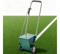 VEVOR Marcador de Línea Manual Capacidad de Polvo 11,3 kg Máquina de Rayas, para Estacionamiento, Campos, Canchas y Pistas de Deporte, Línea de Ancho Ajustable 50-100 mm, con 4 Ruedas, Mango con Goma