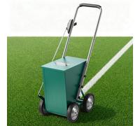 VEVOR Marcador de Línea Manual Capacidad de Polvo 22,7 kg Trazadora Verde, para Estacionamiento, Campo de Juego, Cancha de Fútbol, Línea de Ancho Ajustable 50-100 mm, con 4 Ruedas, Marco de Acero