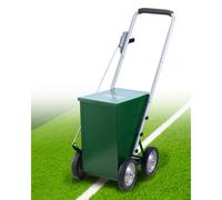 VEVOR Marcador de Línea Seca con 4 Ruedas, Ancho de Raya 50/100 mm, Marcador de Línea Ajustable con Mango de Ajuste de Goma, Capacidad de Polvo Seco de 22,7 kg para Campo de Béisbol y Sóftbol, Verde