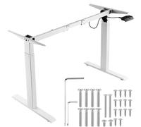 VEVOR Marco de Escritorio de Pie Altura Ajustable 70-117 cm Patas Eléctricas para Escritorio Longitud de 95-158 cm Base Ergonómica para Estación de Trabajo para Hogar, Oficina, Solo Marco, Blanco