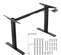VEVOR Marco de Escritorio de Pie Altura Ajustable 70-117 cm Patas Eléctricas para Escritorio Longitud de 95-158 cm Base Ergonómica para Estación de Trabajo para Hogar, Oficina, Solo Marco, Negro