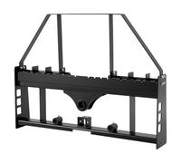 VEVOR Marco de Horquilla de Palés para Minicargadora, 1150 mm con Deflector, Enganche de Remolque 50,8 mm y Manguitos de Lanza Carga 1814 kg para Cargadora de Tractor de Conexión Rápida, Solo Marco