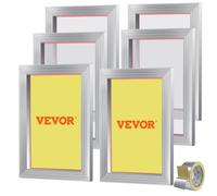 VEVOR Marco de Pantalla de Seda 2 Piezas Marcos de Serigrafía de Aleación de Aluminio 50,8 x 61 cm Kit de Serigrafía con Malla 160, Malla de Nylon de Alta Tensión y Cinta de Sellado para Camisetas