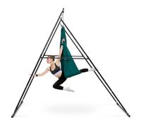 VEVOR Marco de Yoga Aéreo Carga de 200 kg, Soporte de Columpio Plegable, Estructura Triangular, Ajuste Horizontal 4 Niveles y Vertical 6 Niveles, para Telas Aéreas con Espuma EVA y Hamaca de Yoga