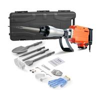 VEVOR Martillo de Demolición 2200 W 1350 BPM Martillo Eléctrico con Cable 1-1/8" con 4 Cinceles Reemplazables Mango Giratorio 360° Rompe Hormigón Antivibración para Cincelar Construcción Fontanería