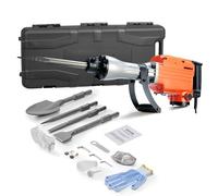 VEVOR Martillo de Demolición 2200 W 1350 BPM Martillo Eléctrico con Cable 1-1/8" con 4 Cinceles Reemplazables Mango Giratorio 360° Rompe Hormigón Antivibración para Cincelar Construcción Fontanería