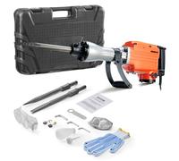 VEVOR Martillo de Demolición 2200W 66J 1350BPM Martillo Eléctrico con Cable 1-1/8" con 2 Cinceles Reemplazables Mango Giratorio 360° Rompe Hormigón Antivibración para Cincelar Construcción Fontanería