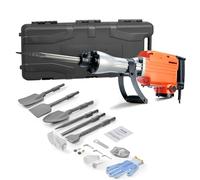 VEVOR Martillo de Demolición 2200W 66J 1350BPM Martillo Eléctrico con Cable 1-1/8" con 6 Cinceles Reemplazables Mango Giratorio 360° Rompe Hormigón Antivibración para Cincelar Construcción Fontanería