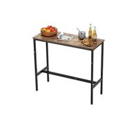 VEVOR Mesa Alta de Bar con Estructura de Metal Resistente Mesa de Comedor Estrecha y Larga para Cocina Mostrador de Cócteles Fácil de Montar 99 x 40,6 x 90,2 cm para Fiestas en Sala de Estar