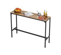 VEVOR Mesa Alta de Bar con Estructura de Metal Resistente Mesa de Comedor Estrecha y Larga para Cocina Mostrador de Cócteles Fácil de Montar 139,7 x 38,1 x 99 cm para Fiestas en Sala de Estar