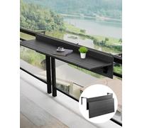 VEVOR Mesa Colgante para Balcón, Mesa Plegable 1220 x 450 x 240 mm con Barandilla para Balcón al Aire Libre, Carga de 22,68 kg, se Adapta a Barandillas de 1-5,91", Mesita para Patio y Terraza