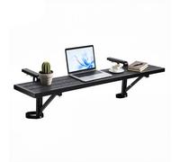 VEVOR Mesa Colgante Plegable para Balcón 1245 x 240 mm Mesita Auxiliar | para Exterior Jardín Terraza, Compatible con Barandillas 25-65 mm, Capacidad de Carga 27 kg, Compuesto de Madera y Plástico