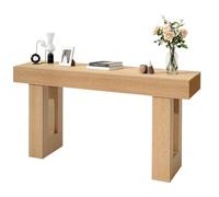 VEVOR Mesa Consola de Estilo Rústico, Mesa de Entrada Rectangular Estrecha Fabricada en Aglomerado, para Recibidor, Dormitorio, Sala de Estar, Vestíbulo, Color Madera Natural, 160 x 35 x 85 cm