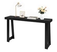 VEVOR Mesa Consola Moderna, Mesa Auxiliar Rectangular para Colocar Detrás del Sofá, 140 x 30,5 x 81 cm, Fabricada en Panel Multicapa, para Recibidor, Dormitorio, Sala de Estar, Negro, Carga 50 kg