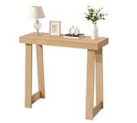VEVOR Mesa Consola Moderna, Mesa Auxiliar Rectangular para Colocar Detrás del Sofá, 91,5 x 30,5 x 81 cm, Fabricada en Panel Multicapa, para Recibidor, Dormitorio, Sala de Estar, Madera Natural