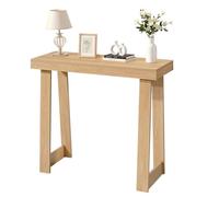 VEVOR Mesa Consola Moderna, Mesa Auxiliar Rectangular para Colocar Detrás del Sofá, 91,5 x 30,5 x 81 cm, Fabricada en Panel Multicapa, para Recibidor, Dormitorio, Sala de Estar, Madera Natural