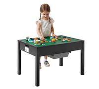 VEVOR Mesa de Actividades para Niños, Mesa de Juego Multifuncional de Madera 810 x 553 x 502 mm con Tablero de Bloques de Construcción de Doble Cara, 2 Compartimentos para Niños a Partir de 3 Años