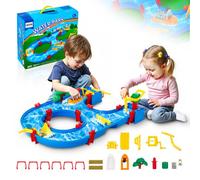 VEVOR Mesa de Agua para Niños Pequeños, Parque Acuático de Verano al Aire Libre con 39 Accesorios Para Patio, Césped y Playa, Mesa de Juego Sensorial de Actividades para Niños de 3 Años y Más