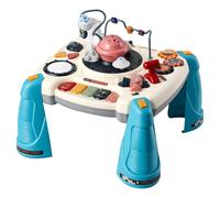 VEVOR Mesa de Aprendizaje para Niños Más de 6 Meses, Mesa de Actividades de Aprendizaje con Temática Espacial, Proyector de Estrellas con Luz Suave y Más de 60 Fuentes de Sonido, Pilas No Incluidas