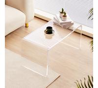 VEVOR Mesa de Centro de Acrílico Mesa Auxiliar 813x401x414 mm Extremo del Sofá de Acrílico Grosor de 20 mm Carga Máxima de 50 kg Mesa de Salón Almacenamiento Grande para Dormitorio Balcón Cafetería