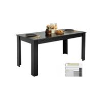 VEVOR Mesa de Comedor Rectangular 160 x 80 x 76 cm Grosor de 1,5 cm Mesa de Madera para 4-6 Personas Carga de 150 kg Mueble de Comedor Moderno para Oficina, Hogar, Cocina, Sala de Estar, Solo Mesa