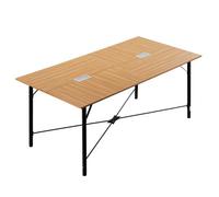 VEVOR Mesa de Conferencias Moderna, para 6-8 Personas, Rectangular, Mesa de Reuniones Multiusos con Patas de Metal para Oficina, Sala de Conferencias, Soporta hasta 68 kg, 1800 x 900 x 750 mm