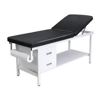 VEVOR Mesa de Exploración Médica, Respaldo Ajustable, con 2 Cajones, Estante de Almacenamiento y Dispensador de Rollos de Papel para Hospitales y Centros de Rehabilitación, 1855 x 705 x 815 mm