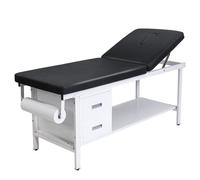 VEVOR Mesa de Exploración Médica, Respaldo Ajustable, con 2 Cajones, Estante de Almacenamiento y Dispensador de Rollos de Papel para Hospitales y Centros de Rehabilitación, 1855 x 705 x 815 mm