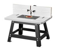 VEVOR Mesa de Fresado de Banco de 610 x 400 x 530 mm con Guía Ajustable, Tablero de MDF, Base Metálica Resistente, Puerto de Recolección de Polvo para Fresadoras y Brocas de Diferentes Tamaños