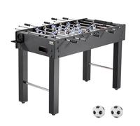 VEVOR Mesa de Futbolín, Tamaño Estándar, Ideal para Interiores, Hogar, Familia y Sala de Juegos, Juego de Fútbol Resistente, Incluye 2 Pelotas, Marcador y 2 Portavasos, 1212 x 610 x 838 mm, Negro