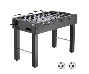 VEVOR Mesa de Futbolín, Tamaño Estándar, Ideal para Interiores, Hogar, Familia y Sala de Juegos, Juego de Fútbol Resistente, Incluye 2 Pelotas, Marcador y 2 Portavasos, 1212 x 610 x 838 mm, Negro