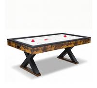 VEVOR Mesa de Hockey de Aire con Marcador Electrónico, Patas Estables en Forma de X, Esquinas Reforzadas con Esmero, con Empujadores y Discos, para Sala de Juegos Familiar, 213,5 x 122 x 80 cm
