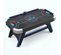 VEVOR Mesa de Hockey de Aire, con Marcador Electrónico y Luces LED, 183 cm | Para Sala de Juegos Familiar, Sótanos, Esquinas Reforzadas con Esmero, Pies Niveladores Ajustables, con Empujadores y Discos
