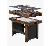 VEVOR Mesa de Juego Combinada 3 en 1 de 137,1 cm, con Air Hockey, Ping Pong, Futbolín, Empujadores y Discos, Mesa de Hockey Arcade Accionada por Aire para la Sala de Juegos Familiar y la Oficina