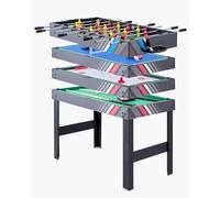 VEVOR Mesa de Juego Combinada 4 en 1, Mesa Deportiva de Air Hockey de 122 cm, con Air Hockey, Billar, Futbolín, Ping Pong, Empujadores y Discos, Tablero MDF, para Sala de Juegos Familiar y Oficina