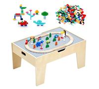 VEVOR Mesa de Juego de Actividades Multiusos con 290 Bloques de Construcción y 30 Accesorios 810x536x395 mm Mesa de Actividades de Madera con Espacio de Almacenamiento para Facilitar Organización