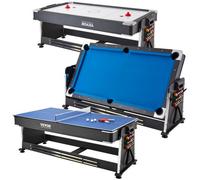 VEVOR Mesa de Juego Multiusos Giratoria para Aire Hockey, Billar, Tenis de Mesa, Juego de Hockey para Sala de Juegos, Hogar Familiar, Juego Mesa Hockey Aire Accesorios para Cada Juego Incluidos