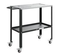 VEVOR Mesa de Soldadura 914 x 457 mm 544 kg Banco de Trabajo para Soldadura, con 4 Ruedas Giratorias de 360°, Orificios de 16 mm, 4 Ranuras para Herramientas y Estante Inferior para Taller y Garaje