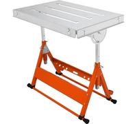VEVOR Mesa de Soldadura Ajustable 76,2x50,8 cm Banco de Trabajo Portátil 63,5-81,3 cm con Ruedas de Transporte Banco de Trabajo Plegable de Acero Capacidad de Carga de 181 kg para Bricolaje Reparación