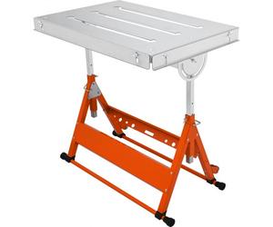 VEVOR Mesa de Soldadura Ajustable 76,2x50,8 cm Banco de Trabajo Portátil 63,5-81,3 cm con Ruedas de Transporte Banco de Trabajo Plegable de Acero Capacidad de Carga de 181 kg para Bricolaje Reparación