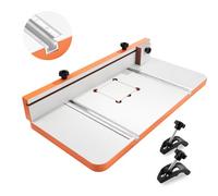 VEVOR Mesa de Taladro de 605 x 300 mm con Tope y Guía Ajustable, Mesa para Taladro de Columna Ranuras en T, Tablero de MDF, Escala Integrada, Compatible con Múltiples Abrazaderas y Tornillos de Banco