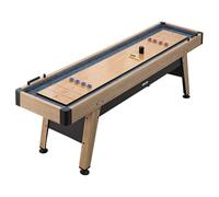 VEVOR Mesa de Tejo 2,7x0,6x0,8 m con 8 Discos Juego de Mesa para Adultos, Superficie Resistente a los Arañazos, Patas con Niveladores, Tablero de Madera de Ingeniería, para Familia, Fiesta, Amigos