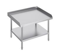 VEVOR Mesa de Trabajo de Acero Inoxidable, 30 x 36 x 26 Pulgadas, Mesa de Trabajo Comercial de preparación de Alimentos, Mesa de Trabajo Resistente de 3 Lados, Mesa de Trabajo de Metal con Altura