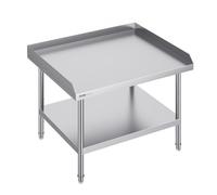 VEVOR Mesa de Trabajo de Acero Inoxidable, 30 x 36 x 26 Pulgadas, Mesa de Trabajo Comercial de preparación de Alimentos, Mesa de Trabajo Resistente de 3 Lados, Mesa de Trabajo de Metal con Altura