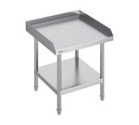 VEVOR Mesa de Trabajo de Acero Inoxidable Mesa de Trabajo Comercial para Preparación de Alimentos Protector contra Salpicaduras de 3 Lados 610 x 610 x 660 mm Altura Ajustable para Restaurantes