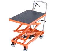 VEVOR Mesa Elevadora Hidráulica, Capacidad de 226,8 kg, Altura de Elevación de 300-1200 mm, Carrito de Mesa Elevadora de Tijera Doble con 4 Ruedas y Almohadilla Antideslizante para Manipulación