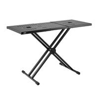 VEVOR Mesa para DJ con Soporte Portátil para Computadora Portátil y Controlador de DJ Cabina para DJ Altura Ajustable 460-850 mm Soporte para Teclado y Tablero Plegable en X para Mezclador de Audio