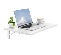 VEVOR Mesa plegable montada en la pared, mesa abatible de montaje en pared de 23.62" x 15.75", escritorio flotante con soporte de hierro, escritorio plegable para espacios pequeños, oficina en casa, c