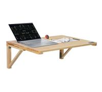 VEVOR Mesa plegable montada en la pared, mesa abatible de 31,5 x 23,62 pulgadas, escritorio flotante de madera con soporte de hierro, escritorio plegable para espacios pequeños, oficina en casa, comed