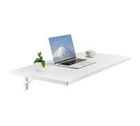 VEVOR Mesa plegable montada en la pared, mesa abatible de 39.37 x 19.69 pulgadas, escritorio flotante con soporte de hierro, escritorio plegable para espacios pequeños, oficina en casa, comedor, cuart